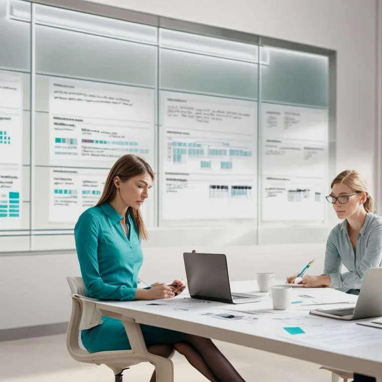 Illustration of a professional planning daily tasks with steadyme course materials